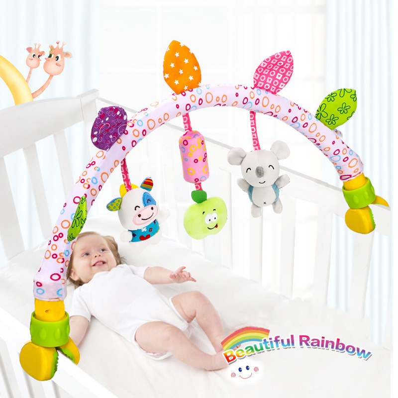 Stroller Rattles Baby Cradle Seat Cot Hanging Toys Crib Mobile Stroller ...