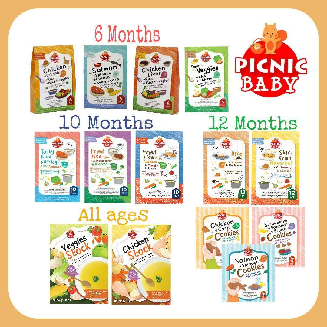 Picnic Baby ปิคนิค เบบี้ อาหารเสริมสำหรับเด็ก สำหรับเด็ก 6-12 เดือนขึ้นไป