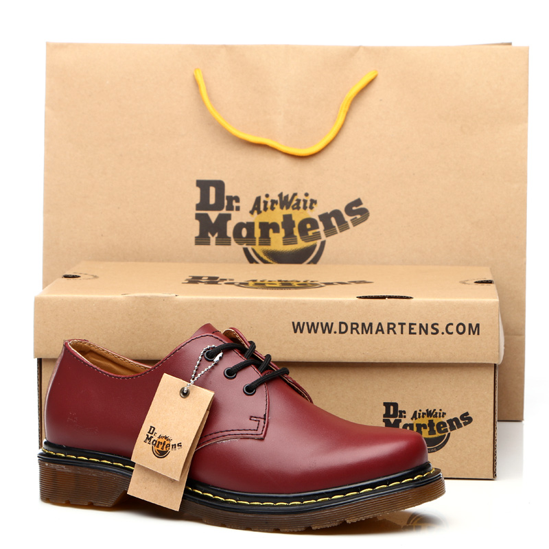 Dr Martens Marten รองเท้าบู๊ทส์มาร์ตินผ้าหนังแบบ 3 หลุมสีดํา Dr Martens boots