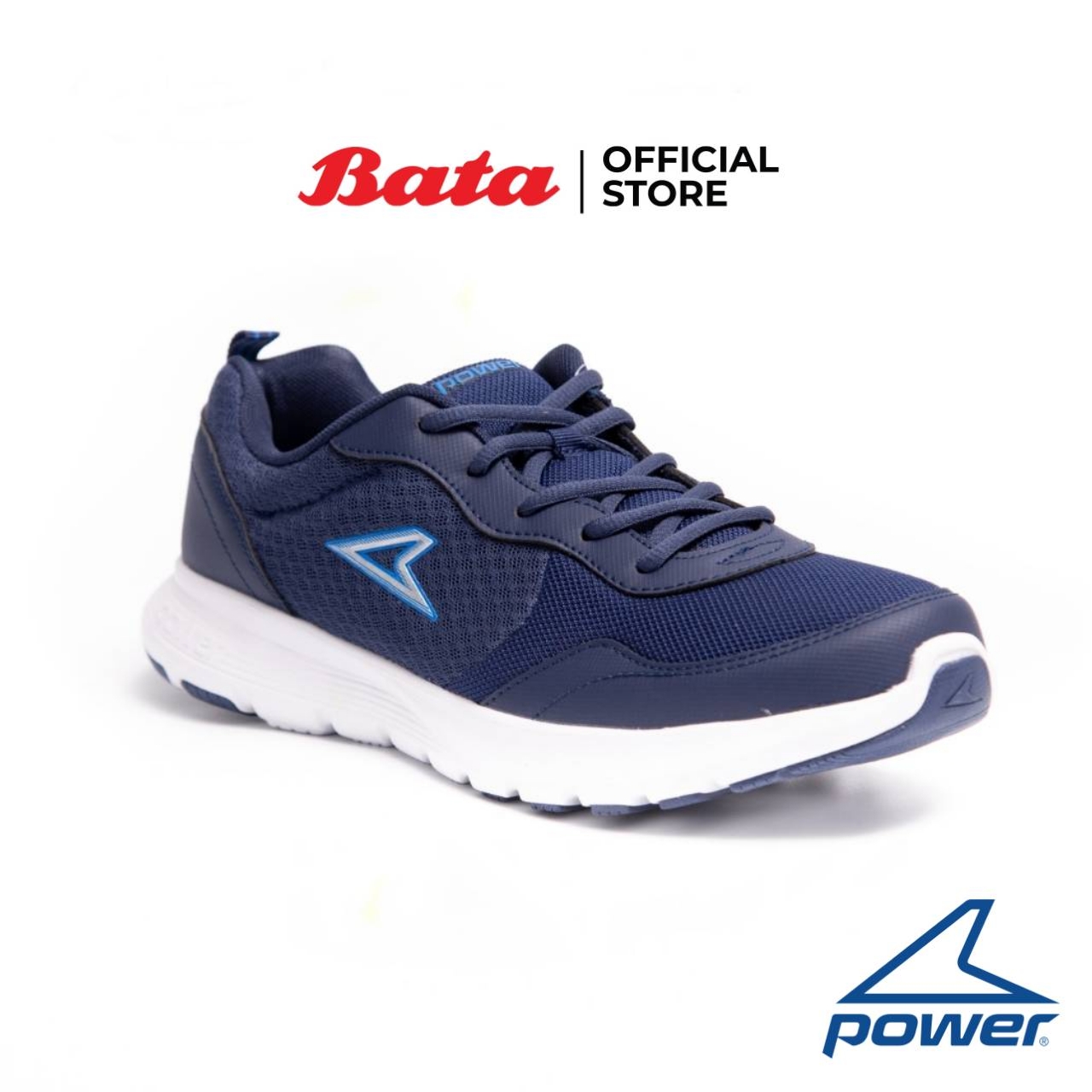 Bata Power รองเท้ากีฬา รองเท้าวิ่ง Running แบบผูกเชือก สำหรับผู้ชาย รุ่น Wave Accent สีน้ำเงิน รหัส 8189002