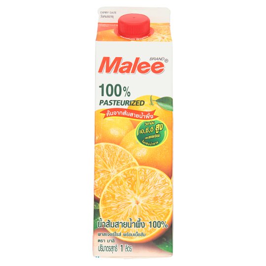 Malee มาลี น้ำส้มสายน้ำผึ้ง พาสเจอร์ไรซ์ 1000ml.