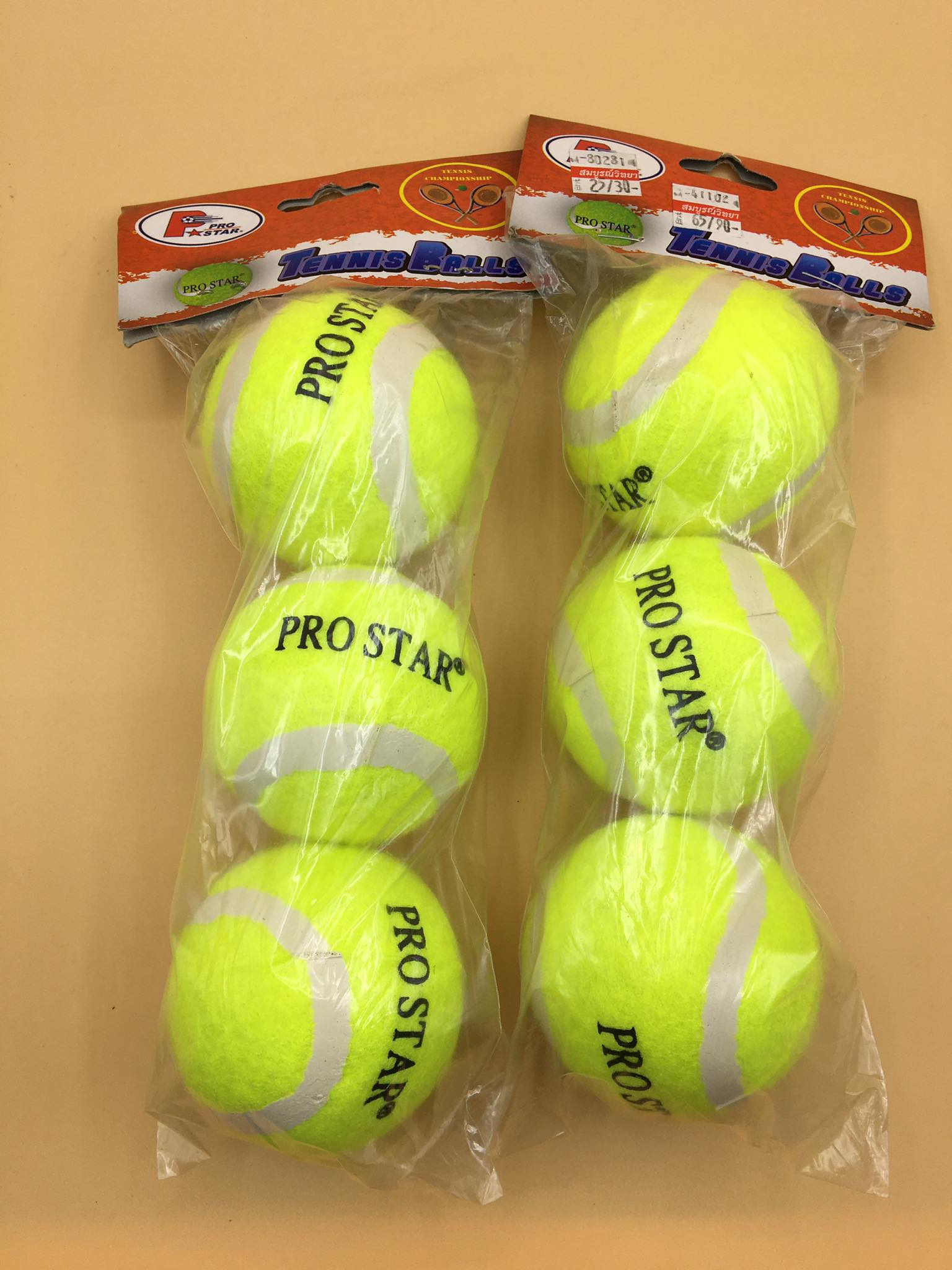 PRO STAR Tennis Ball ลูกเทนนิส โปรสตาร์ แพ็คละ 3 ลูก