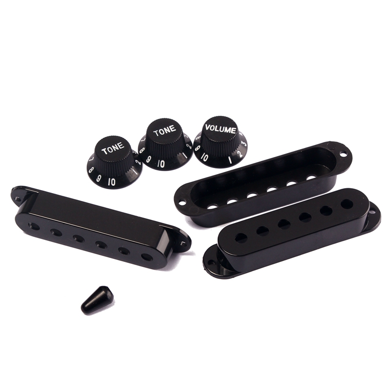 [QAS STORE] 3Pcs Durable Guitar Pickup Cover Volume Tone Knobs Switch Tip Parts Set