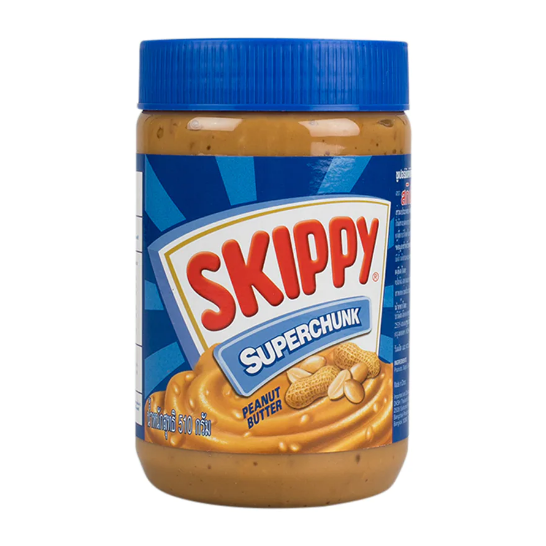 Skippy Peanuts สกิปปี้ เนยถั่วทาขนมปัง ชนิดหยาบ ขนาด510กรัม