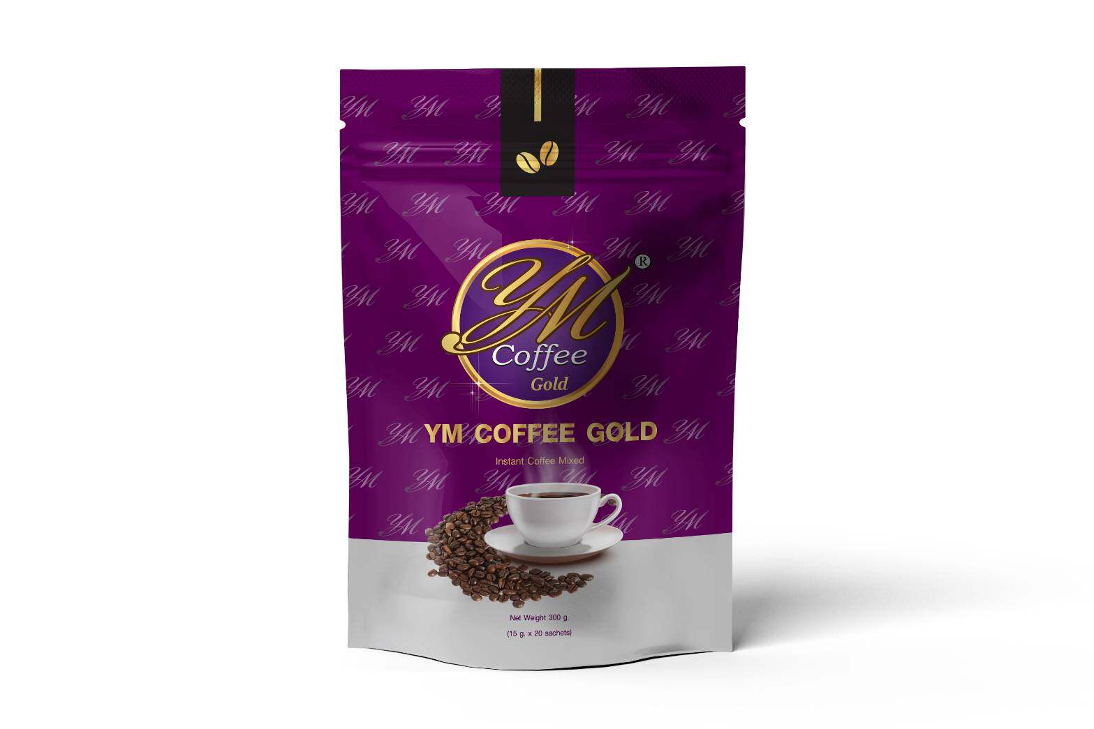 กาแฟวายเอ็มคอฟฟี่​ ​โกลด์ Ym​ Coffee​Gold​ 1 กล่อง 10 ซอง กาแฟบำรุงสายตา -  Bksg - Thaipick