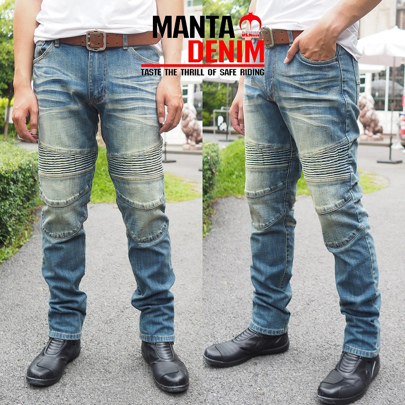 MANTA DENIM กางเกงการ์ดแฟชั่น รุ่น FS02 พร้อมการ์ด Ce Level2 ไซส์30-38 กางเกงยีนส์ กางเกงผู้ชาย กางเกงการ์ด Biker กางเกงขี่มอไซต์ กางเกงยีนส์แฟชั่น