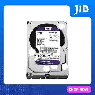 JIB 3 TB HDD (ฮาร์ดดิสก์) WD PURPLE 5400RPM SATA3 (WD30PURZ)