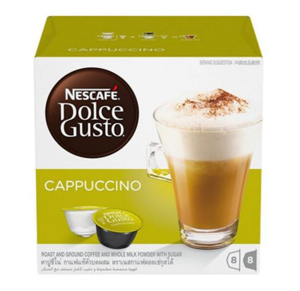 Nescafe Dolce Gusto  แคปซูลเครื่องชงกาแฟ  แคปซูลกาแฟ คาปูชิโน่ กาแฟแคปซูล กาแฟคั่วบด NESTLE NEW CAPPUCCINO 1 กล่อง 16 แคปซูล