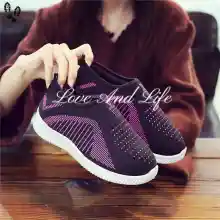 ภาพขนาดย่อของภาพหน้าปกสินค้าLAL Women's mesh shoes flat sneakers Non-slip casual shoes จากร้าน OOU Fashion Shoes บน Lazada