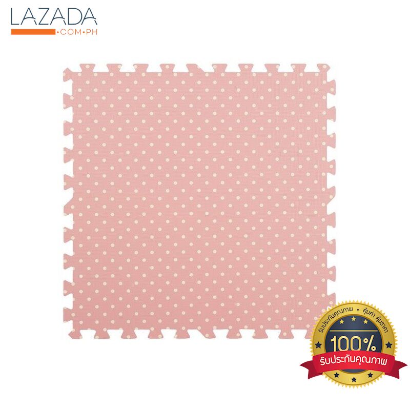 แผ่นโฟมปูพื้นลายจุด รุ่น HRED-16-PI ขนาด 60 x 60 x 1 ซม. (แพ็ค 4 แผ่น) สีชมพู