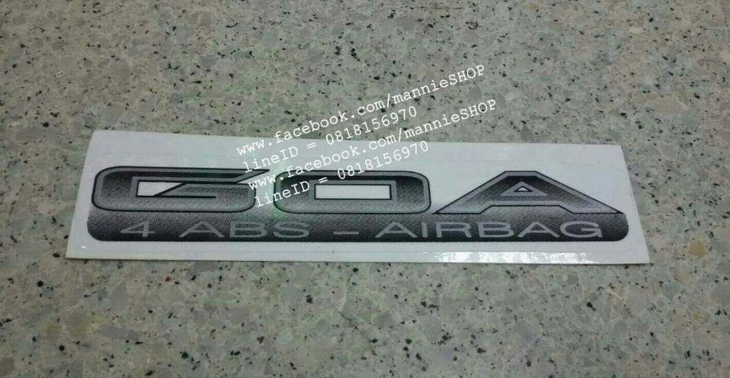 4abs Sticker สติ๊กเกอร์แบบดั้งเดิม คำว่า GOA 4ABS-AIRBAG sticker ติดรถ แต่งรถ GOA 4 ...