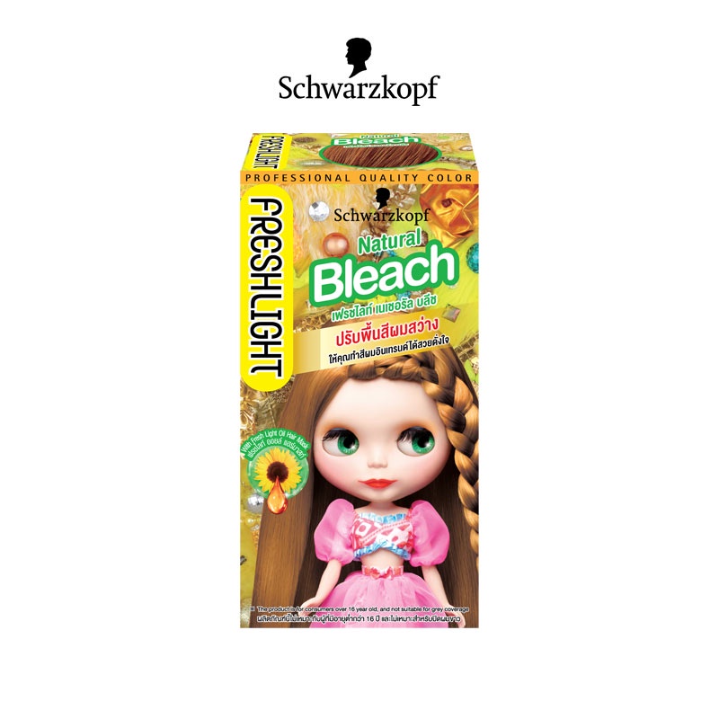 สีใหม่! Schwarzkopf Freshlight Super Bleach Color/Natural Bleach Color 1 pcs. ชวาร์สคอฟ เฟรชไลท์