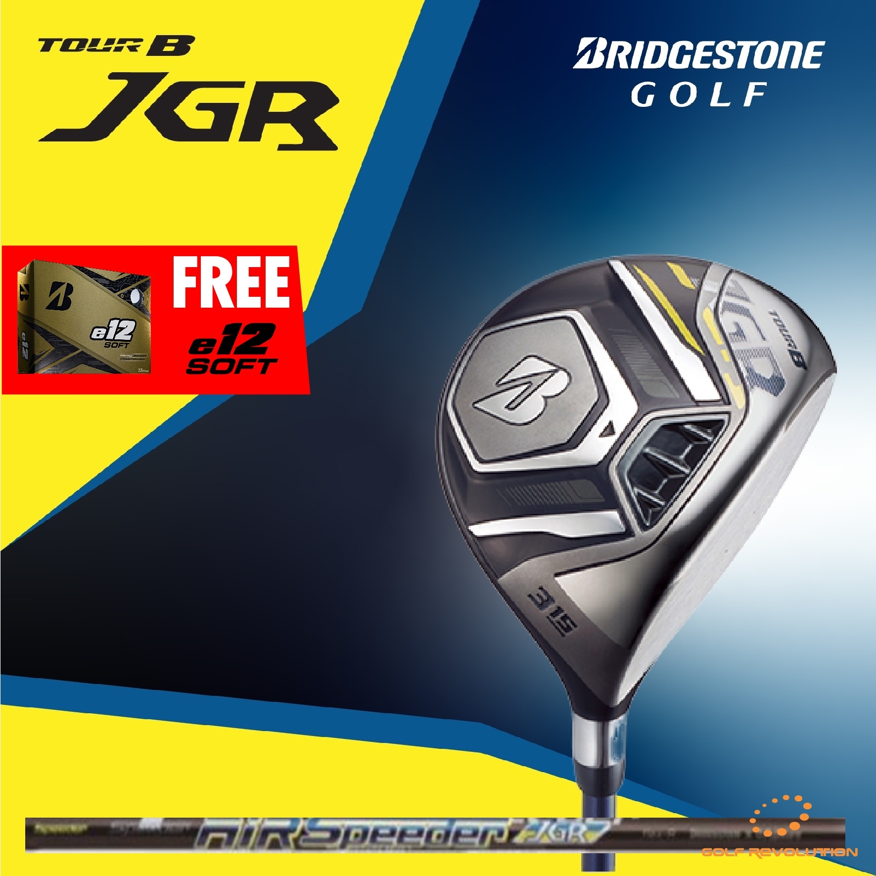 แฟร์เวย์ Bridgestone golf - NEW Tour B JGR fairway with Air Speeder JGR carbon shaft