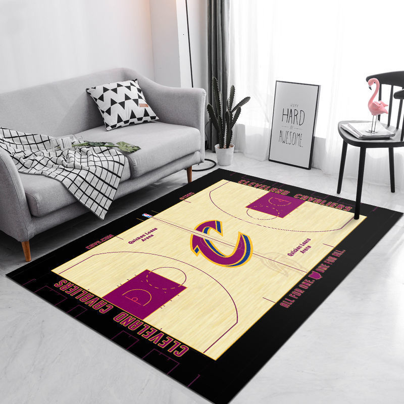 พรมปูพื้น Nba Basketball Carpet Living Room Bedroom Bedside Boys Dormitory Floor Mat Kobe, Laker, James Sofa, Tea Table Blanket Only For 40*60