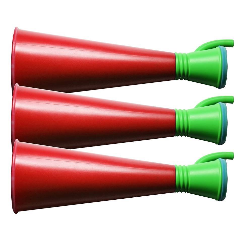 แตร เป่า เชียร์กีฬา เชียร์บอล กีฬาสี 3 ชิ้น - สีแดง / Cheer Horn 3 pcs. - Red