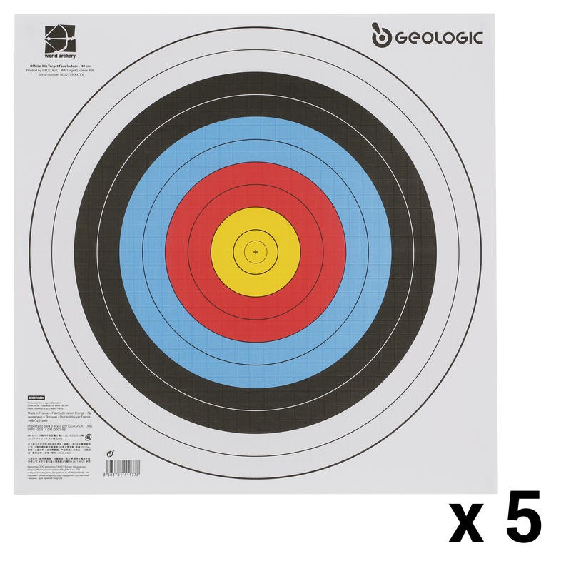 เป้ายิงธนูขนาด 40x40 ซม. ชุด 5 ชิ้น Archery target size 40x40 cm., Set of 5 pieces