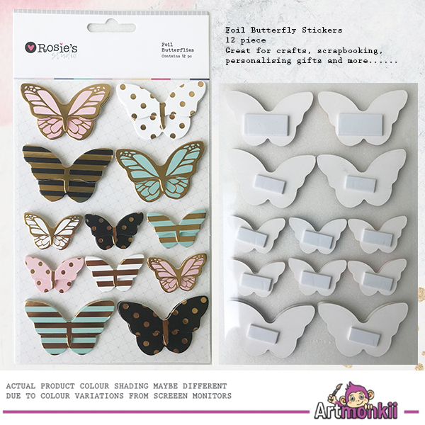 3D Butterfly Sticker, 3D Card boards Self adhesive, Scrapbooking