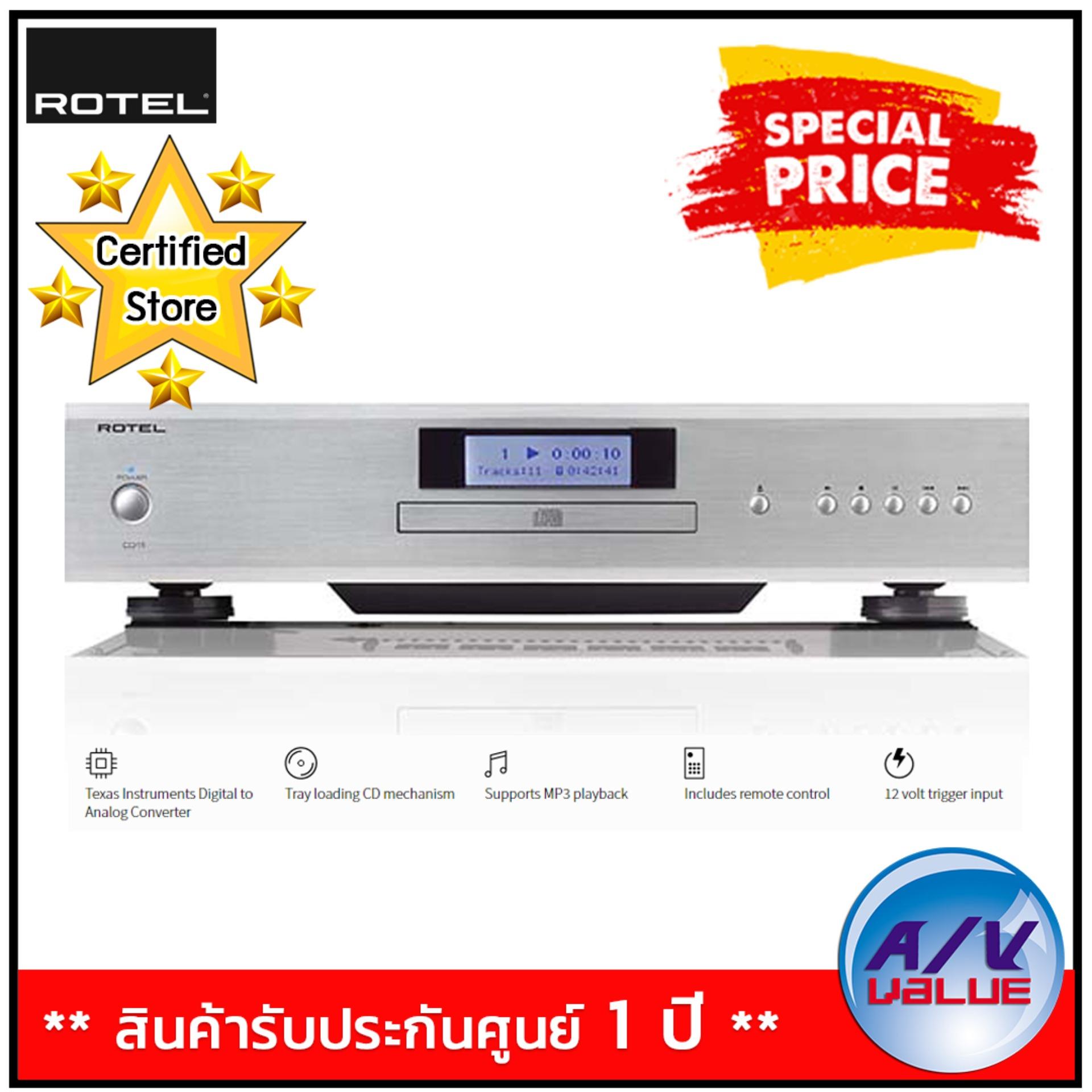 Rotel CD14 CD Player with Wolfson premium 24bit 192kHz DAC Silver