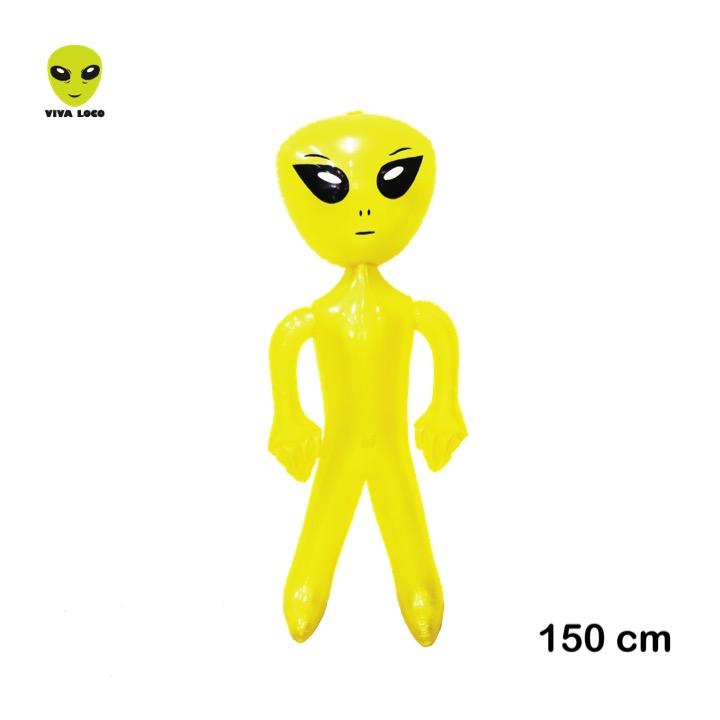 VIVA LOCO เอเลี่ยนเป่าลม 150 cm (สีเหลือง) ลูกโป่ง เป่าลม ห่วงยาง ว่ายน้ำ ห่วงยางแฟนซี เอเลี่ยน ปาร์ตี้ สระว่ายน้ำ สระน้ำเป่า Alien