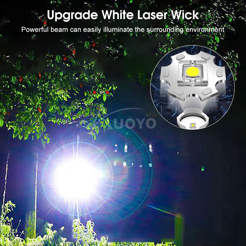 Auoyo Imitate P50 Strong Light Portable Multi-function Flashlight Remote Display Charging Waterproof Outdoor Flashlight Camping Outdoor Lamp Outdoor Waterproof Torchlight