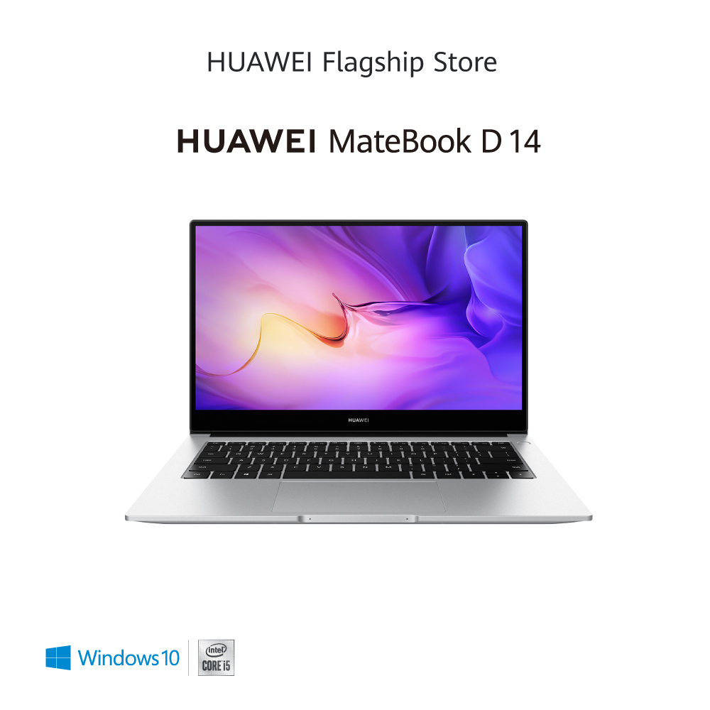 HUAWEI MateBook D14 10th Gen Intel® Core™ i5-10210U processor แล็ปท็อป | 8GB+512GB PCIe SSD Huawei Share แหล่งพลังงานในกระเป๋าของคุณ ร้านค้าอย่างเป็นทางการ