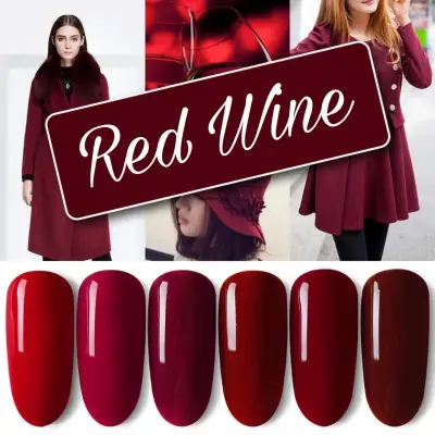 Milan Red Wine Color Nail Gel UV Polish 15 ml.