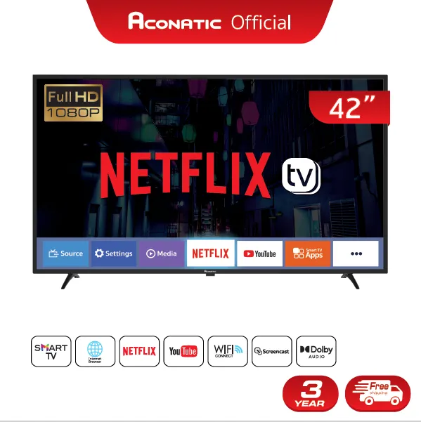 [NEW] ACONATIC SmartTV สมาร์ททีวี 42 นิ้ว รุ่น 42HS534AN NETFLIX TV ใหม่ 2021