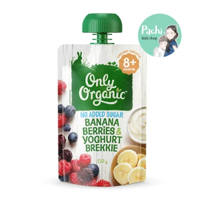 Only Organic กล้วย เบอร์รี & โยเกิร์ต , Organic Baby foods 8+ Months