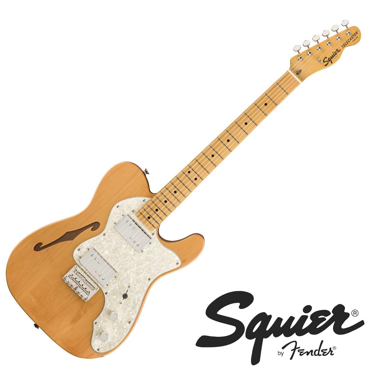 Fender® Squier® Classic Vibe 70's Tele Thinline MN กีตาร์ไฟฟ้า ทรง Tele ปิ๊กอัพฮัมบัคกิ้ง คอไม้เมเปิ้ล เจาะช่องตัว F ** ประกันศูนย์ 1 ปี **
