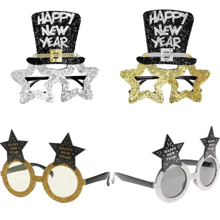 แว่นปีใหม่ แว่นวันปีใหม่ แว่นแฟนซี แว่นปาร์ตี้ แว่นตาปีใหม่ แว่นตาวันปีใหม่ แว่นปาร์ตี้วันปีใหม่ แว่น Happy New Year Fancy Prop Glasses