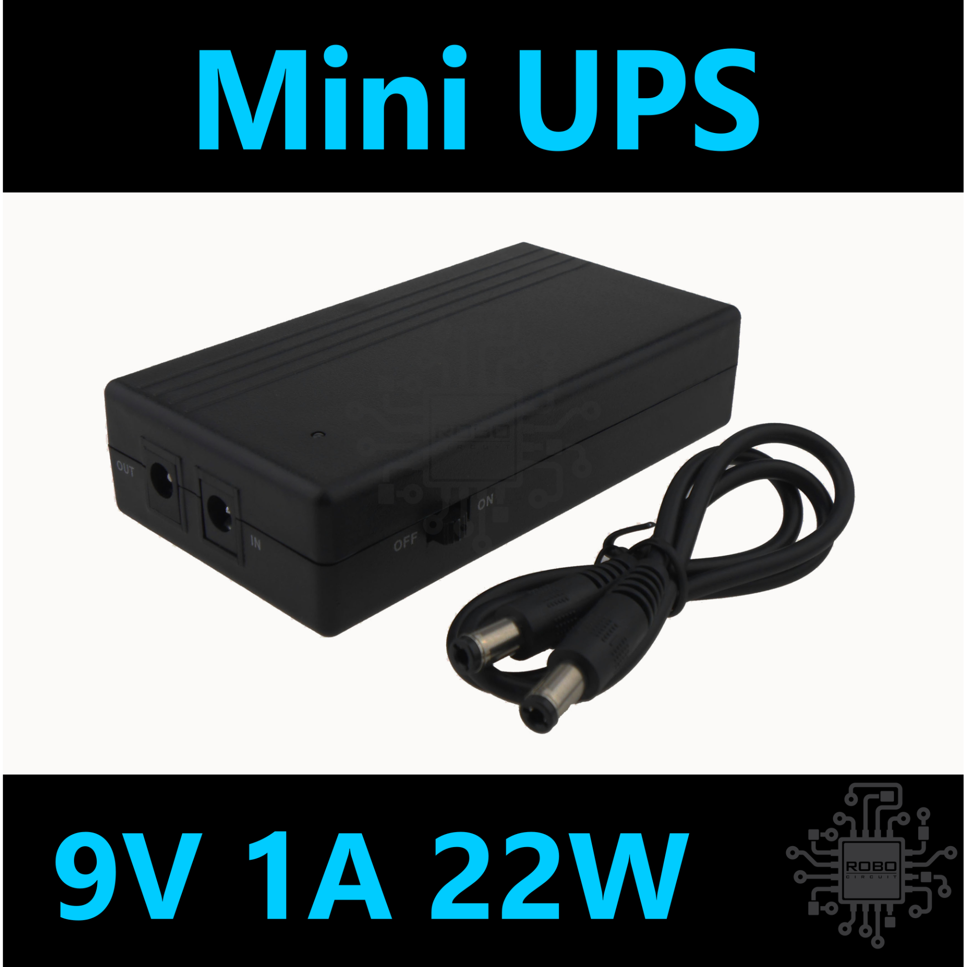 Mini UPS 9V 1A แบตสำรองไฟสำหรับ Router, Finger Scran
