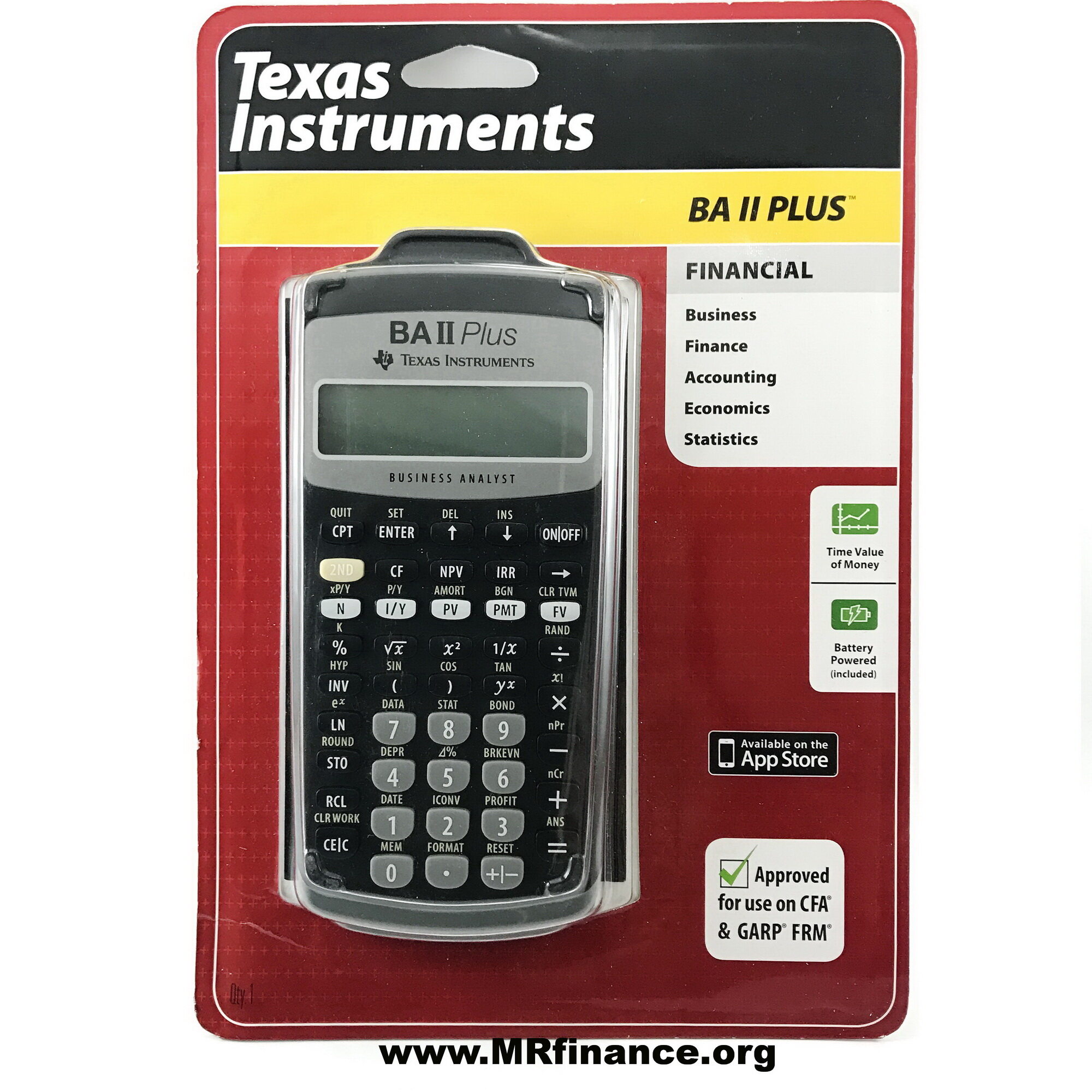 Texas Instruments เครื่องคิดเลขทางการเงิน รุ่น BA II Plus (New Model) ของใหม่ ของแท้