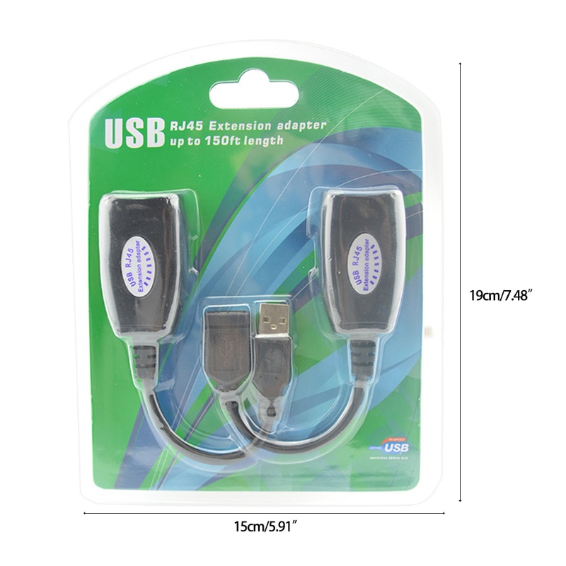 2pcs to RJ45 LAN Cable Adapter Extender Cat5 RJ45 Cat6 Patch Cord USB Extension Lan Network Ethernet Repeater Cable