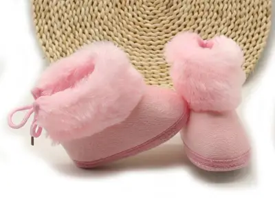 GUNML MALL Toddler Newborn Baby Soild Wool Boots Soft Sole Snow Prewalker Warm Shoes