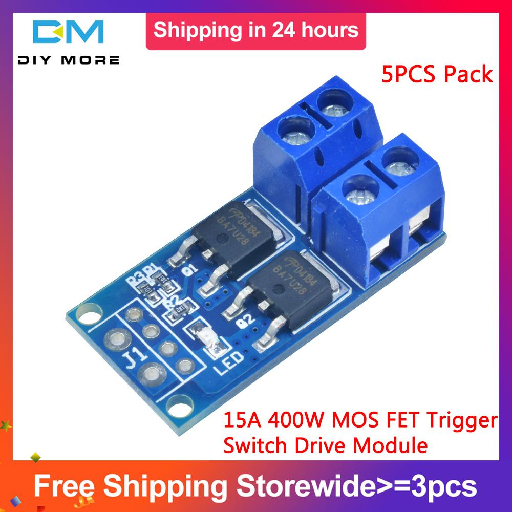 Original Diymore 5PCS 15A 400W MOS FET Trigger Switch Drive Module PWM ...