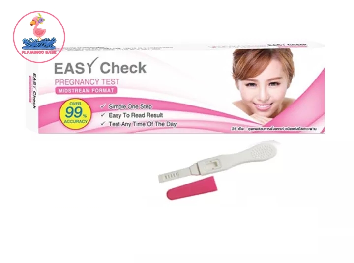 Easy check แบบฉี่ผ่าน pregnancy test mid stream test ที่ตรวจครรภ์แบบปัสสาวะผ่าน ที่ตรวจครรภ์ชนิดแท่ง ชุดตรวจครรภ์ ที่ตรวจครรภ์