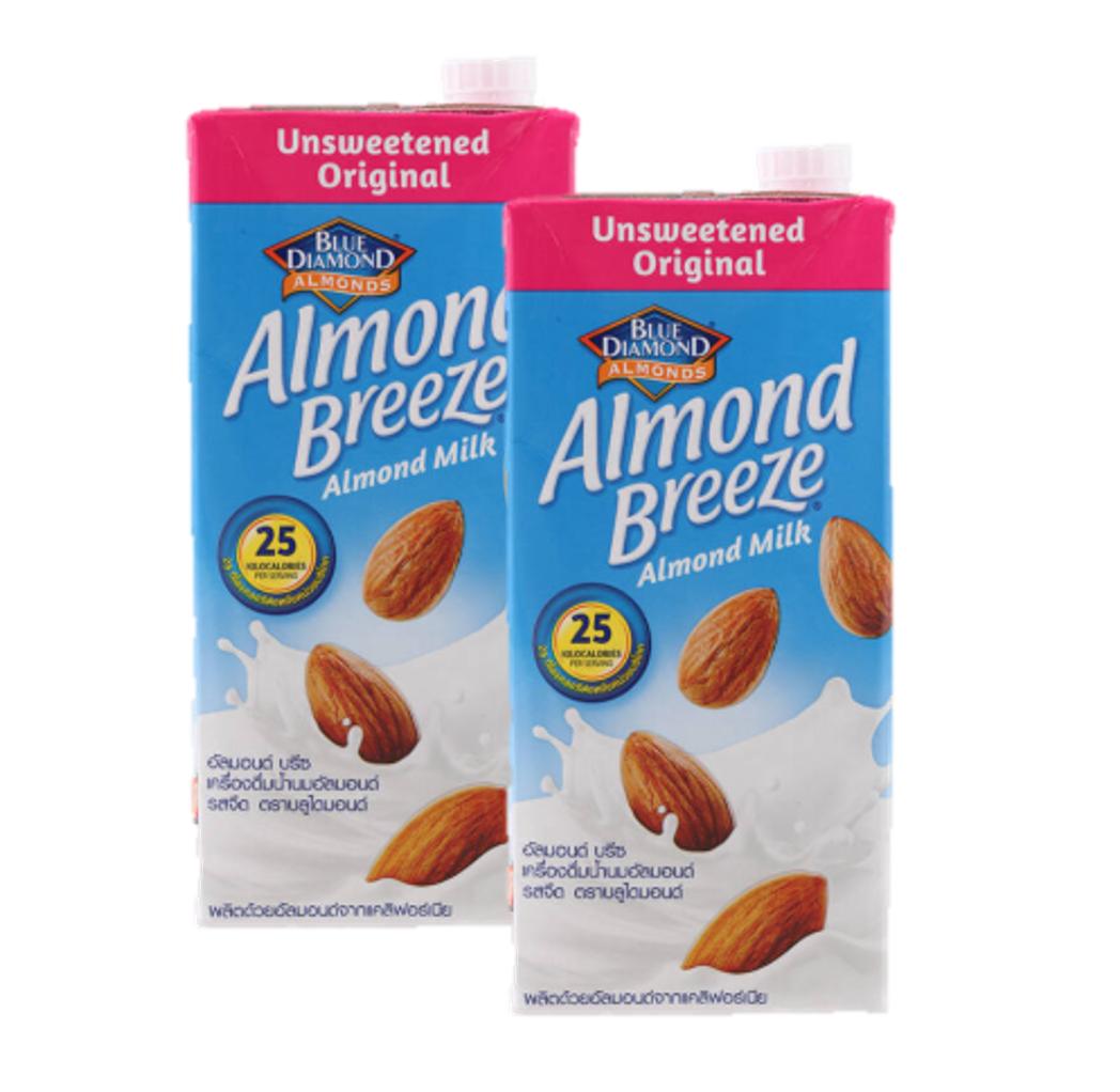 Blue Diamond Almond Breeze Almond Milk Original (Unsweetened) บลูไดมอน