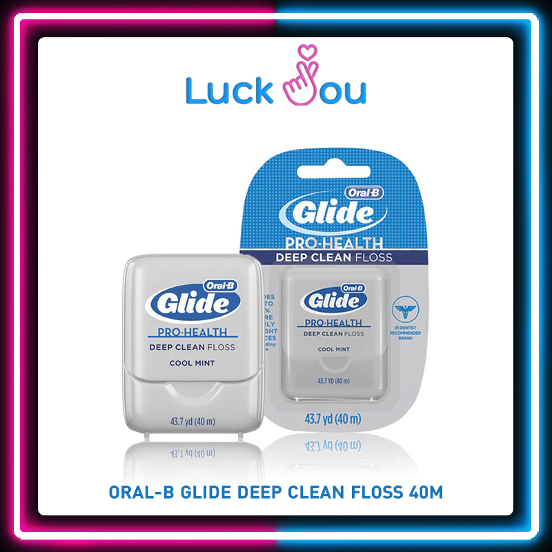 Oral B Glide Floss ออรัลบี กล่องเทา ไหมขัดฟัน ไกลด์ดีพคลีน 15เมตร / 40