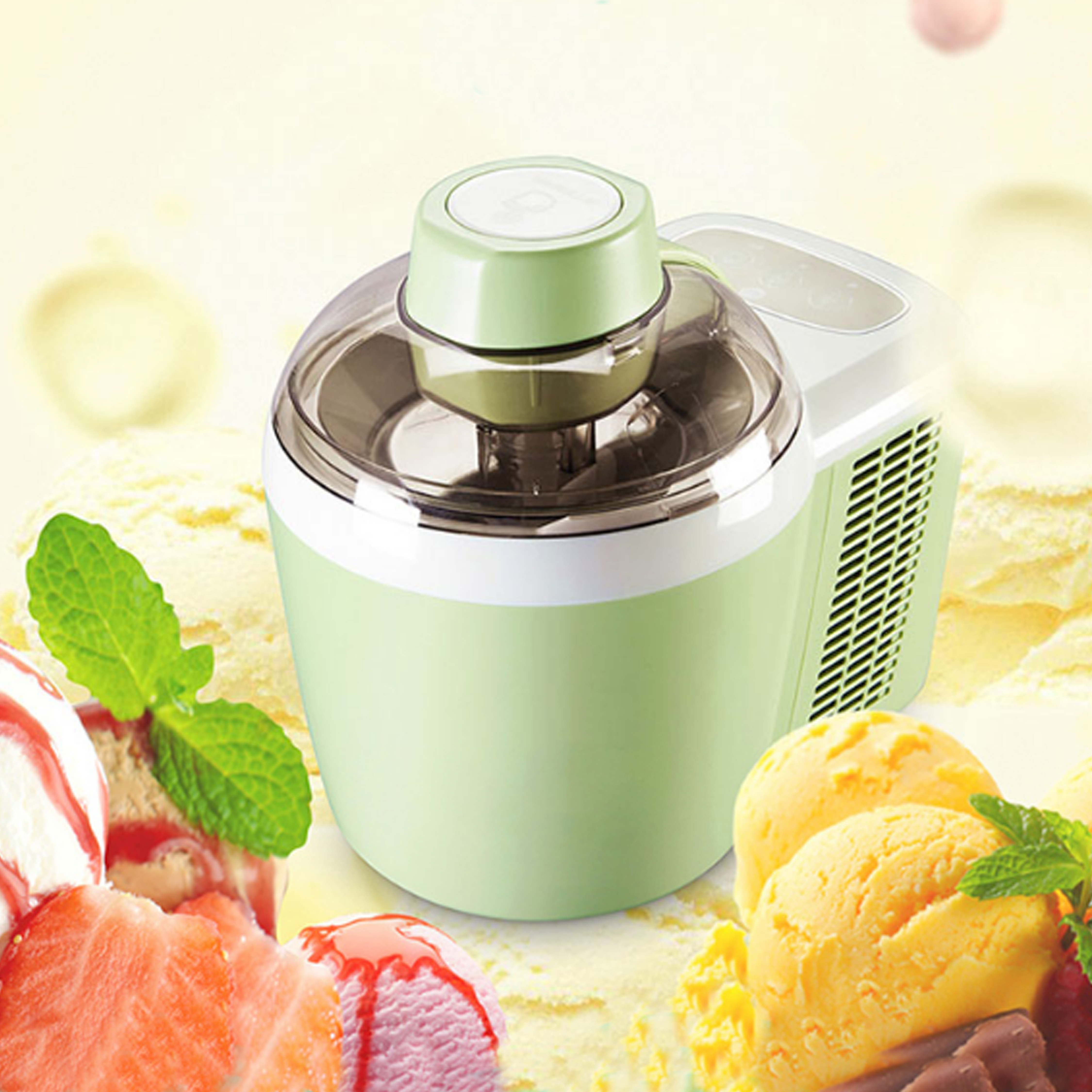 โปรโมชั่น Mini ice cream machine home small automatic sugar cone