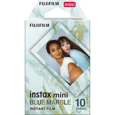☒☏□ Fujifilm Instax mini film Blue Marble (Exp10-2022) ฟิล์มโพลารอยด์ ลายหินอ่อน
