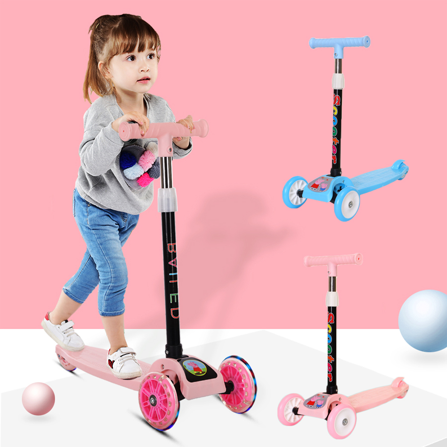 สกู๊ตเตอร์ 3 ล้อ สกู๊ตเตอร์ขาไถ สกู๊ตเตอร์เด็ก Scooter ปรับได้ 3 ระดับ รับน้ำหนักได้ถึง 50กิโลกรัม มีเก็บปลายทาง Kid Scooter Mix Goods