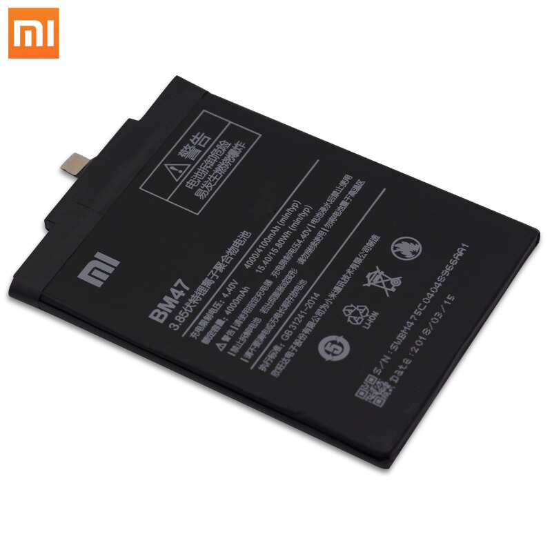 แบตเตอรี่ BM47 Xiaomi Redmi 3 3S 3X 4X ความจุสูงคุณภาพสูงเดิมแบตเตอรี่ ...