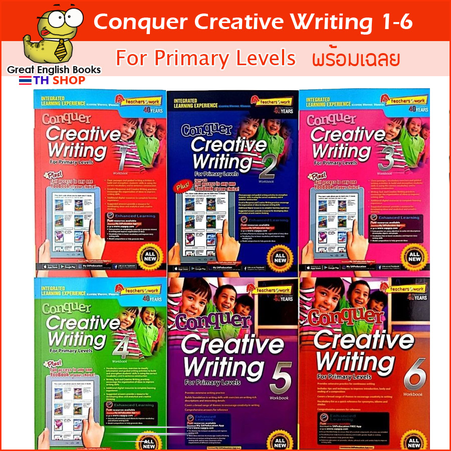 (in Stock) พร้อมส่ง หนังสือแบบฝึกหัดภาษาอังกฤษประเทศสิงคโปร์ SAP Conquer Creative Writing 1-6 สำหรับเด็กประถม พร้อมเฉลย