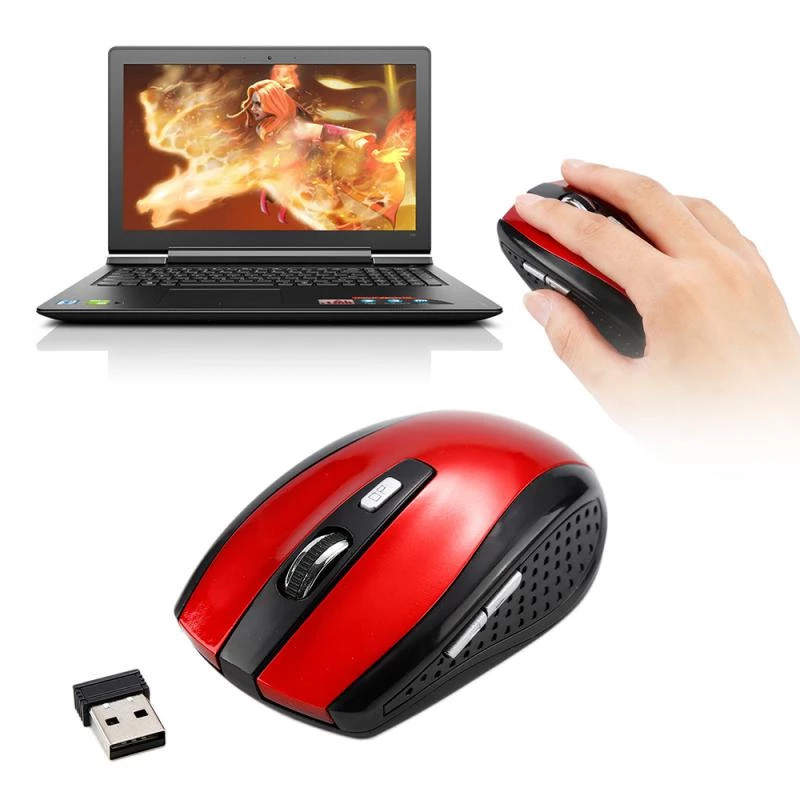 Laptop Raton Mouse Raton Gaming 2.4GHz Wireless Mouse USB Receiver Pro Gamer For PC ...