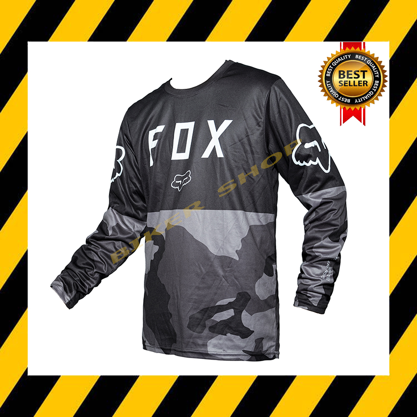 เสื้อวิบาก เสื้อจักรยาน เสื้อกีฬา ชุดวิบาก FOX 2021 ดำ-ลายพราง (สินค้าในประเทศ ได้รับสินค้าแน่นอน 1-3 วัน)