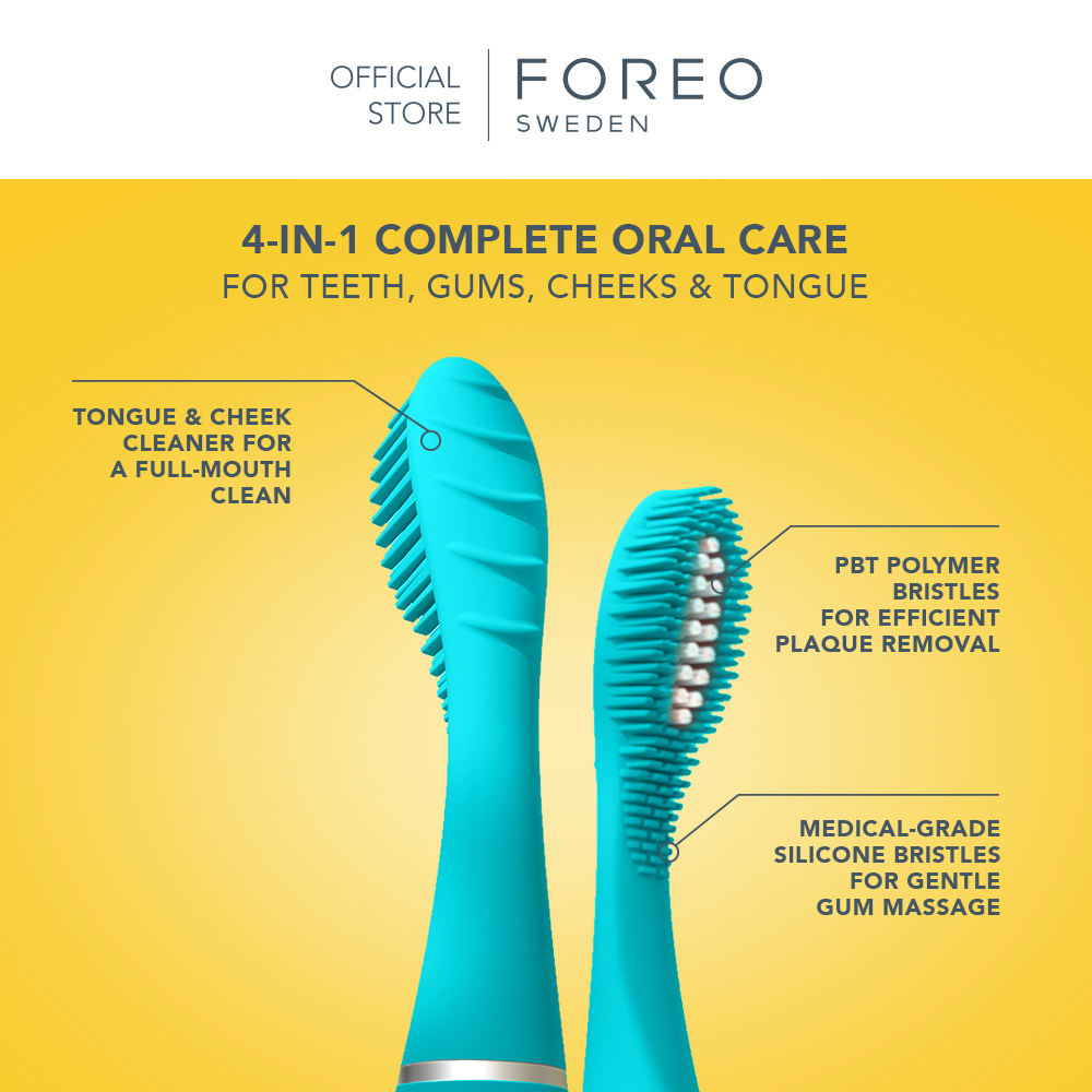 FOREO ISSA mini 3 Summer Sky แปรงสีฟันไฟฟ้า ฟอริโอ้ อิซซ่า มินิ 3 สีฟ้า ...