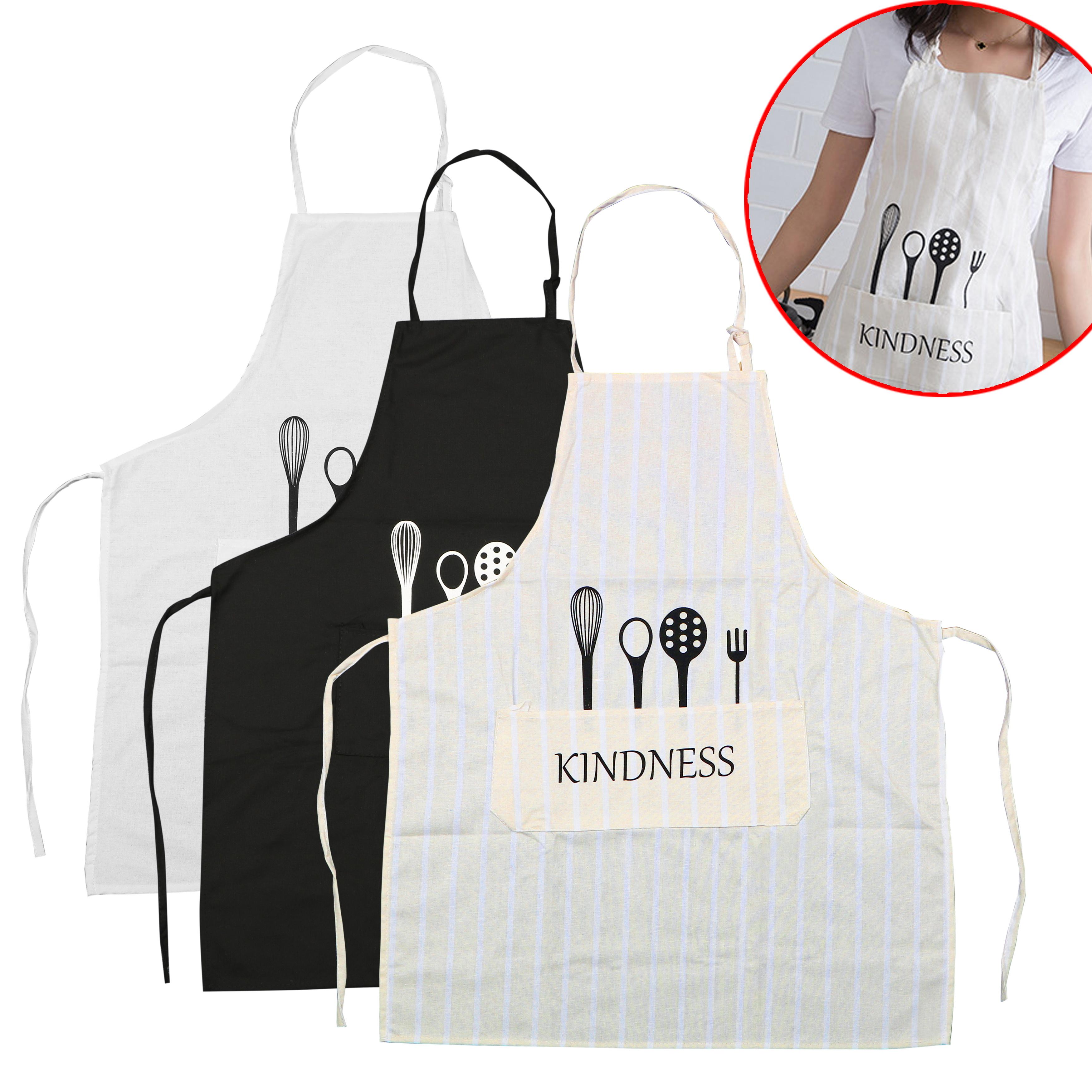 For Baking Cotton Home Kitchen Chef Restaurant Waiter Aprons Fashion For Man Woman Cooking Apron With Pockets Adjustable Print Pattern Apron