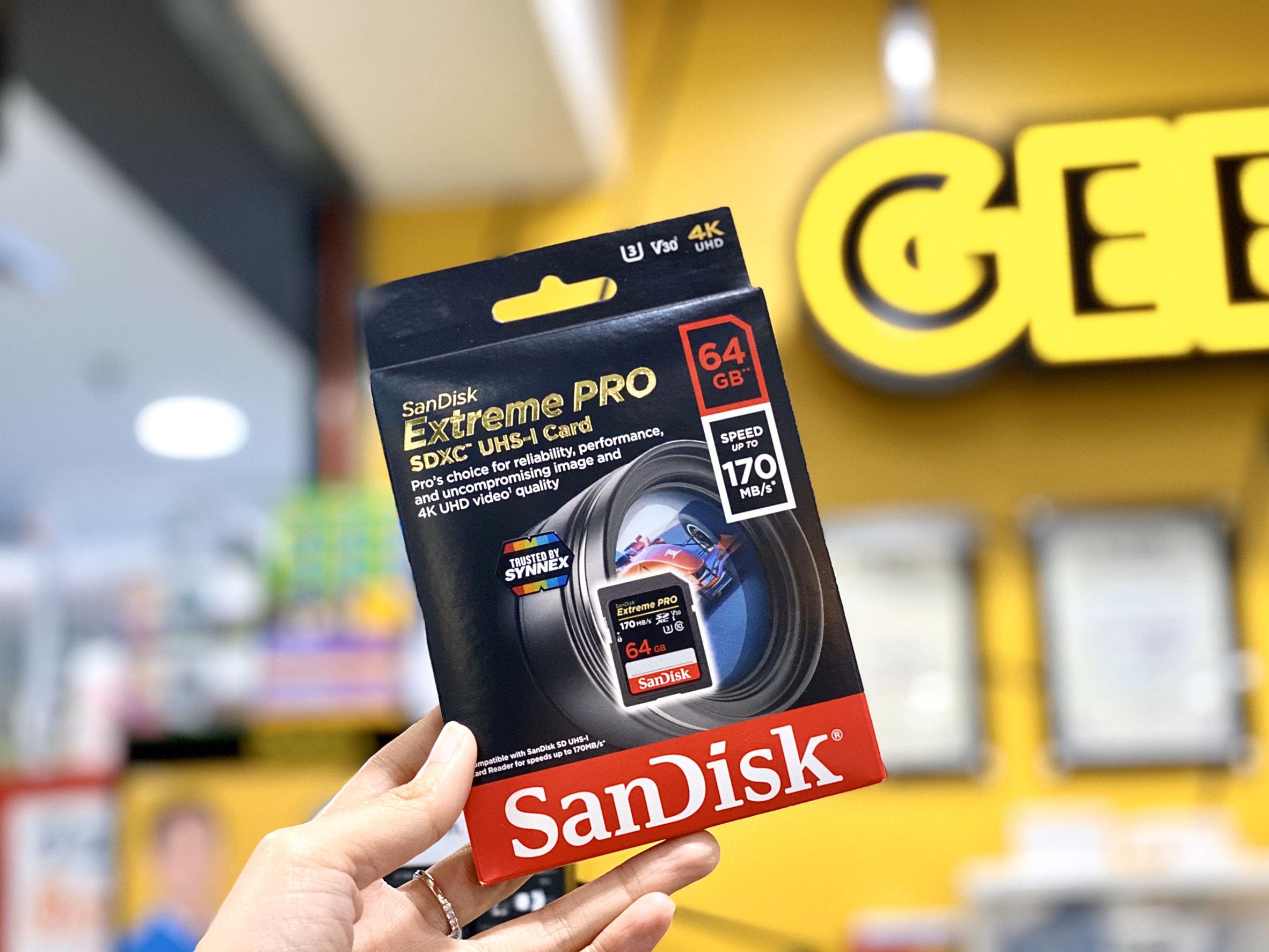 SanDisk Extreme Pro SD Card 64 GB SDXC ความเร็ว อ่าน  170MB/s  เขียน 90MB/s  โคตรเร็ววววว โคตรถูกกกกกก (SDSDXXY-064G-GN4IN) ( เมมโมรี่ แซนดิส ประกัน Synnex Lifetime การ์ด กล้อง ถ่ายภาพ ถ่ายรูป ถ่ายวีดีโอ ) ( geekster )