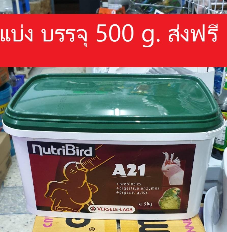 อาหารนกแก้ว อาหารนกลูกป้อนสูตรสายพันธ์นกเล็ก อาหารนก Nutribird A21 (แบ่งขาย 500กรัม) บรรจุถุงซิบอย่างดี แพคไหม่ต่อกล่อง ไหม่สดเสมอ อาหารนกแก้ว A 21 นูทรี
