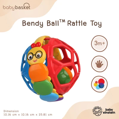Baby Einstein ลูกบอลเขย่ารูปตัวหนอนสีสันสดใส Bendy Ball